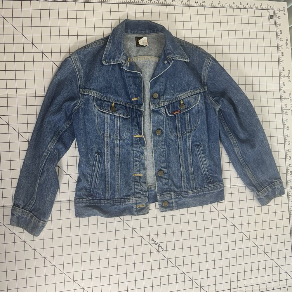 Vintage Lee Denim Jacket Womens Size XS Blue Jean Trucker Western USA Made‎ - Picture 6 of 9